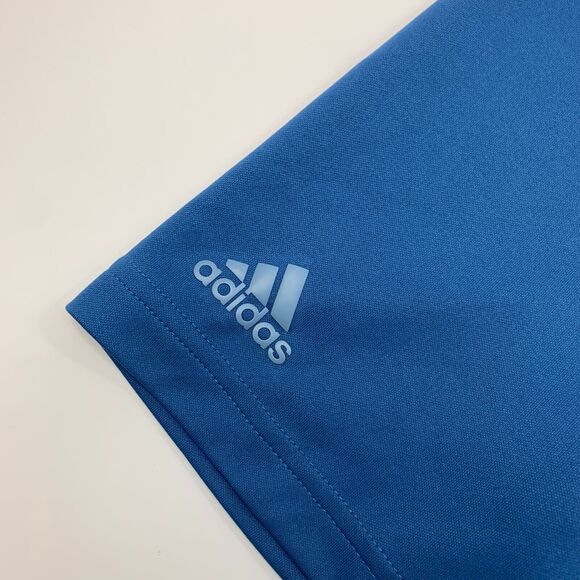 Adidas Golf Polo Shirt Mens M Medium Astral Blue Embroidered Front Performance - Picture 4 of 11